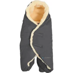 Altabebe Lammfell Umschlagdecke Dunkelgrau