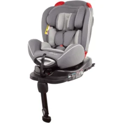 BabyGO Kindersitz Fixleg Rotation 360 Grey