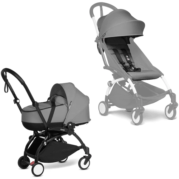 BABYZEN Kinderwagen YOYO2 0+ Black Mit Liegewanne Inkl. Textilset Grey 1 BABYZEN Kinderwagen YOYO2 0+ Black Mit Liegewanne Inkl. Textilset Grey