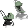 BABYZEN Kinderwagen YOYO2 0+ Black Mit Liegewanne Inkl. Textilset Peppermint