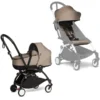 BABYZEN Kinderwagen YOYO2 0+ Black Mit Liegewanne Inkl. Textilset Taupe