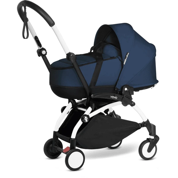 BABYZEN Kinderwagen YOYO2 0+ White Mit Liegewanne Navy Blue 1 BABYZEN Kinderwagen YOYO2 0+ White Mit Liegewanne Navy Blue