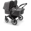 Bugaboo Zwillingswagen Donkey 5 Twin Complete Graphite/Grey Melange