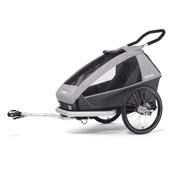 CROOZER Kinderfahrradanhänger Kid Keeke 1 Stone Grey 1 CROOZER Kinderfahrradanhänger Kid Keeke 1 Stone Grey