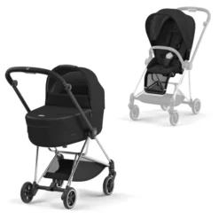 Cybex PLATINUM Kombikinderwagen New Mios Chrome Black Deep Black