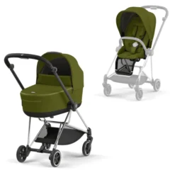 Cybex PLATINUM Kombikinderwagen New Mios Chrome Black Khaki Green