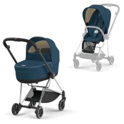 Cybex PLATINUM Kombikinderwagen New Mios Chrome Black Mountain Blue