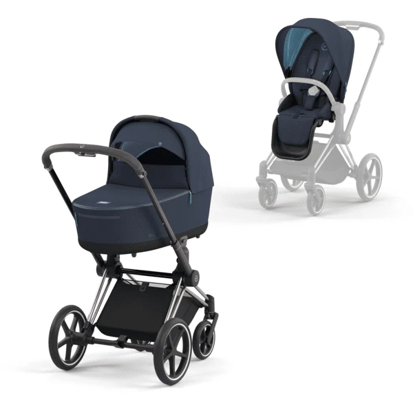 Cybex PLATINUM Kombikinderwagen New Priam Rosegold Nautical Blue 1 Cybex PLATINUM Kombikinderwagen New Priam Rosegold Nautical Blue