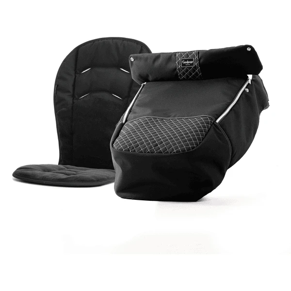 Emmaljunga Fußsack Ergo De Luxe Crystal Black 1 Emmaljunga Fußsack Ergo De Luxe Crystal Black