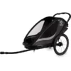 Hamax Kinderfahrradanhänger Cocoon ONE Mit Verstellbarer Schlafposition Grey/black