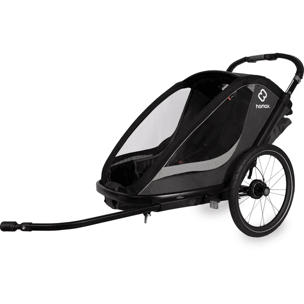 Hamax Kinderfahrradanhänger Cocoon ONE Mit Verstellbarer Schlafposition Grey/black 1 Hamax Kinderfahrradanhänger Cocoon ONE Mit Verstellbarer Schlafposition Grey/black