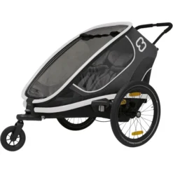 Hamax Kinderfahrradanhänger Outback Mit Rückenlehnenverstellung - Grau