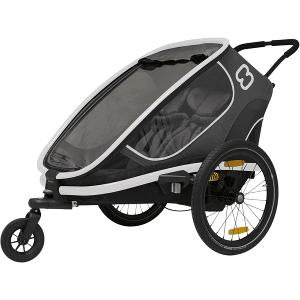 Hamax Kinderfahrradanhänger Outback Mit Rückenlehnenverstellung - Grau 1 Hamax Kinderfahrradanhänger Outback Mit Rückenlehnenverstellung - Grau