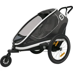 Hamax Kinderfahrradanhänger Outback ONE Mit Rückenlehnenverstellung Grey
