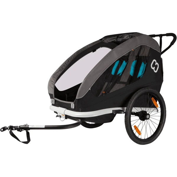 Hamax Kinderfahrradanhänger Traveller Inklusive Deichsel Und Buggyrad Black/Grey/Blue 1 Hamax Kinderfahrradanhänger Traveller Inklusive Deichsel Und Buggyrad Black/Grey/Blue