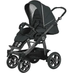 Hartan Kinderwagen Racer GTS Mit Handbremse Casual Collection Racing Stars (912) Gestellfarbe Platin