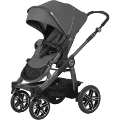 Hartan Kinderwagen Racer GTX Mit Handbremse Casual Collection Little Penguin (910) Gestellfarbe Platin