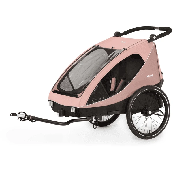 Hauck 2in1 Fahrradanhänger Und Buggy Dryk Duo Rose 1 Hauck 2in1 Fahrradanhänger Und Buggy Dryk Duo Rose