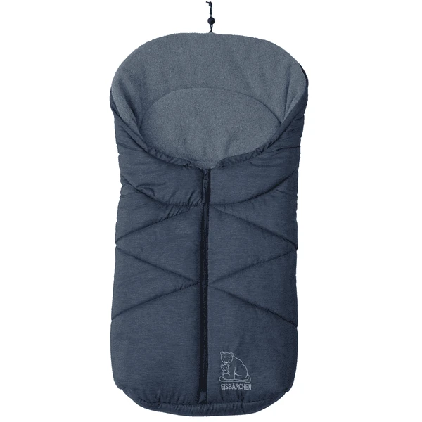 Heitmann Fußsack Für Babyschale Und Kinderwagen Eisbärchen Blau-meliert 1 Heitmann Fußsack Für Babyschale Und Kinderwagen Eisbärchen Blau-meliert