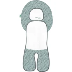 Odenwälder Autositz-Auflage Babycool White Leaves Grey