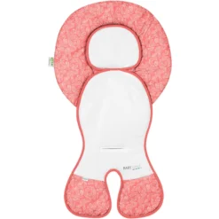 Odenwälder Schalensitz-Auflage Babycool White Leaves Cranberry