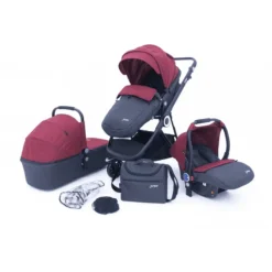 Petex 3-in-1 Kombi-Kinderwagenset Multi Traveller Rot