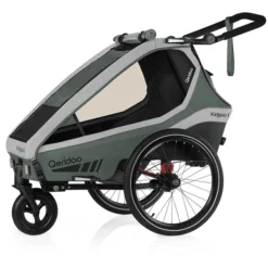 Qeridoo® Kinderfahrradanhänger Kidgoo1 Ivy Green