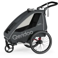 Qeridoo® Kinderfahrradanhänger QUPA 1 Grey