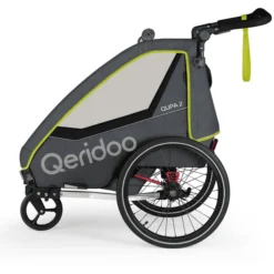 Qeridoo® Kinderfahrradanhänger QUPA 2 Lime