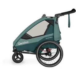 Qeridoo® Kinderfahrradanhänger Sportrex 2 Limited Edition Mineral Blue 2023 Kollektion