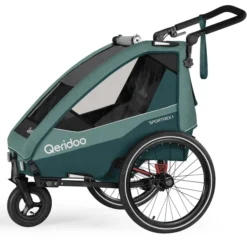 Qeridoo® Kinderfahrradanhänger Sportrex1 Limited Edition Mineral Blue