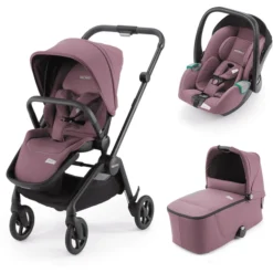 RECARO Kombikinderwagen Sadena Prime Pale Rose - Rahmenfarbe Black