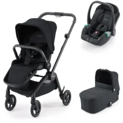 RECARO Kombikinderwagen Sadena Select Night Black - Rahmenfarbe Black