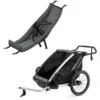 THULE Kinderfahrradanhänger Chariot Lite 2 Agave Inklusive Babysitz Infant Sling