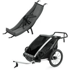 THULE Kinderfahrradanhänger Chariot Lite 2 Agave Inklusive Babysitz Infant Sling