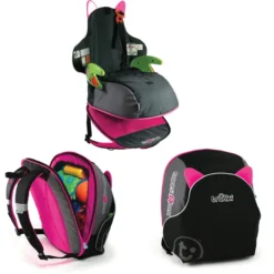 Trunki BoostApak Schwarz Mit Pink